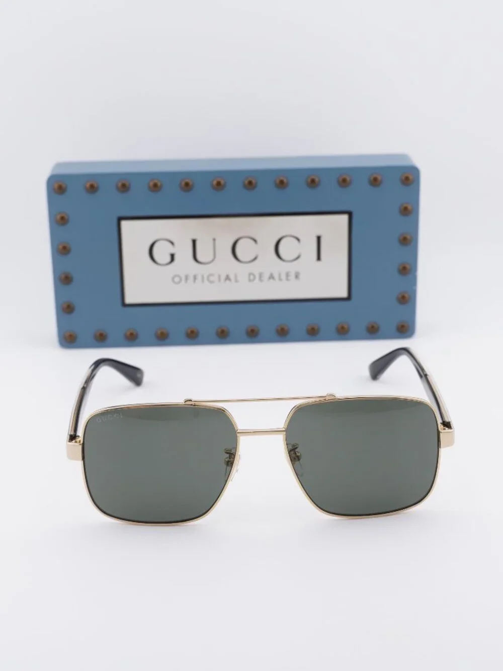 Gucci GG0529S 001 Square Sunglasses – Gold with Black\Grey